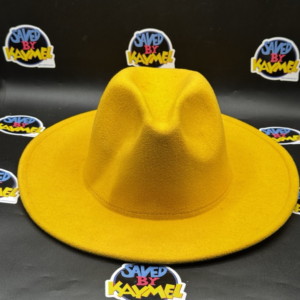 Final Touch Yellow Felt Fedora Hat